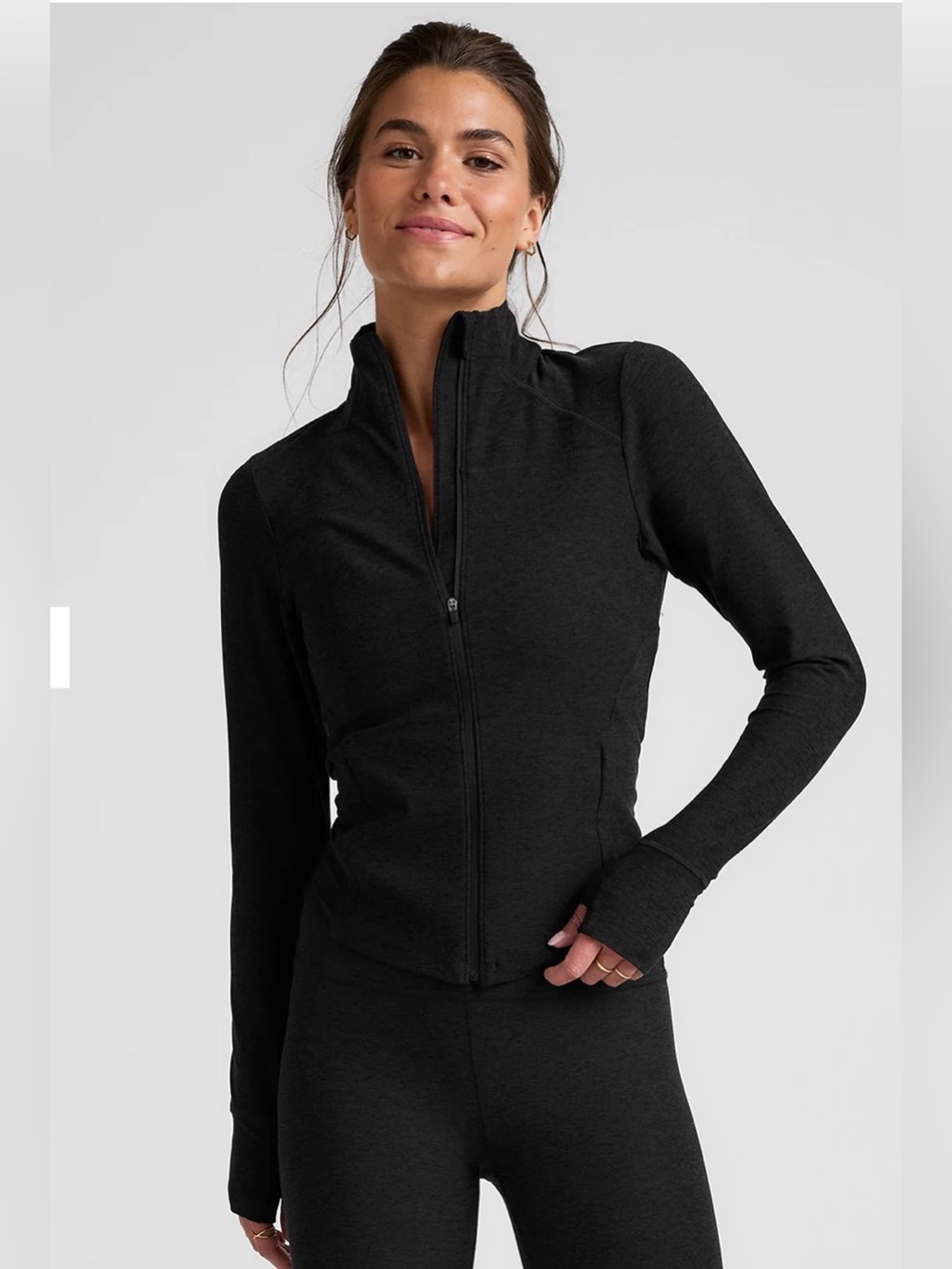 Beyond Yoga SpaceDye Trails Active Jacket Size Small in Black
